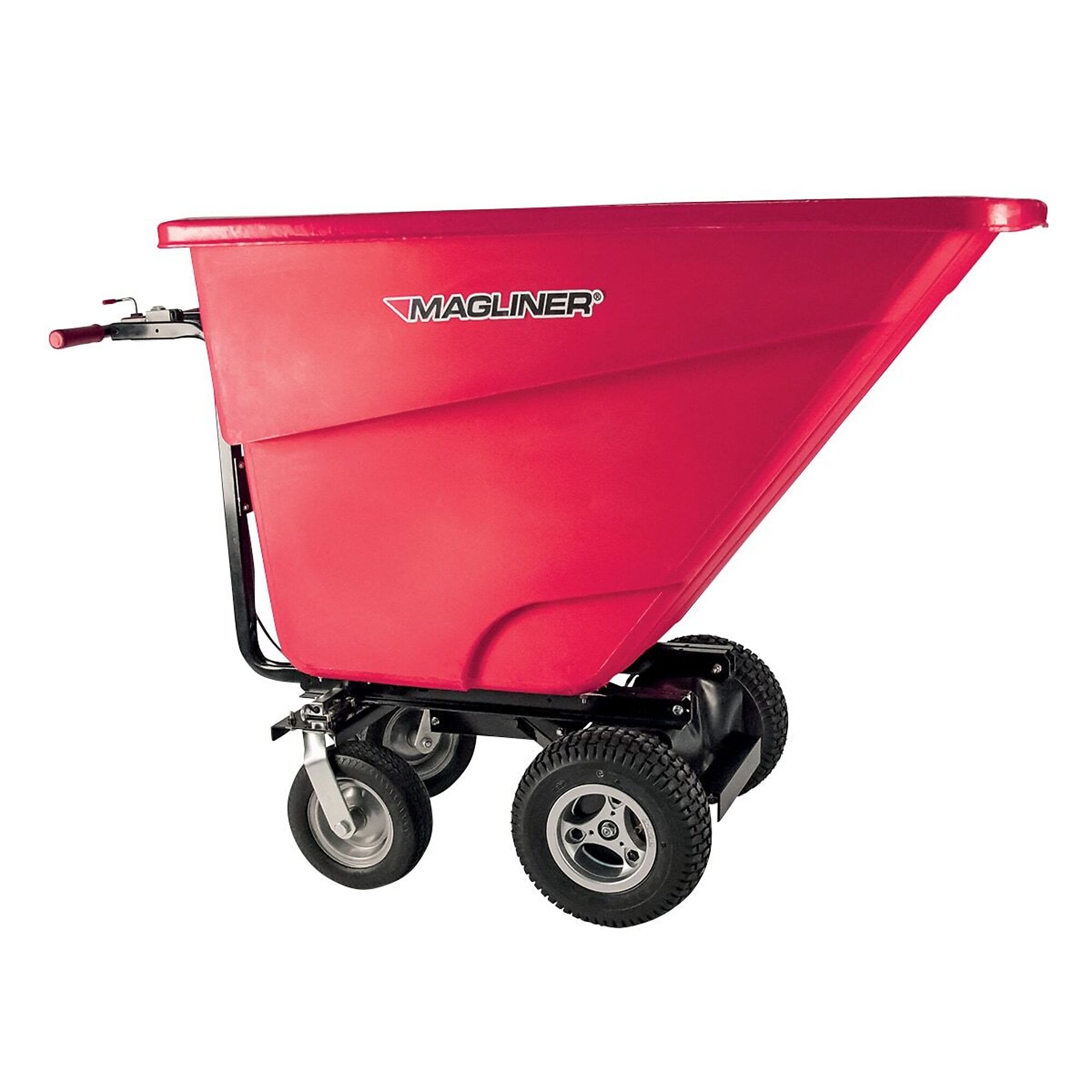 Motorized Hopper Cart - Aggressive Pneumatic Tires and 13-1/2 Cu Ft Tub